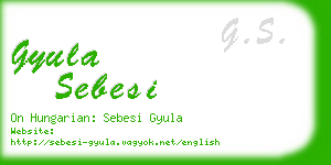 gyula sebesi business card